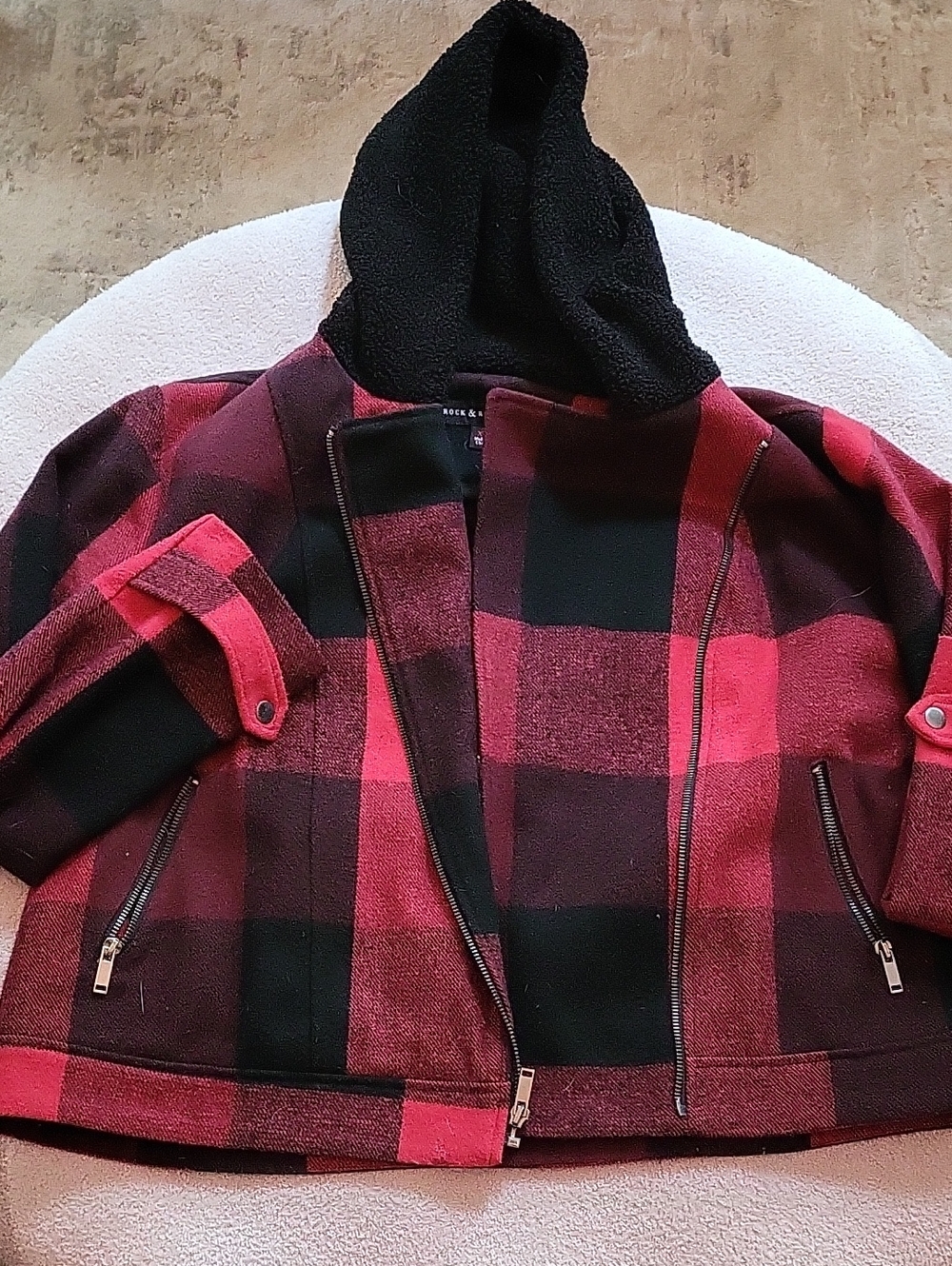 Rock & Republic Buffalo Plaid Hooded Jacket